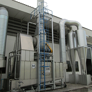 Industrial dust collector wet scrubber type